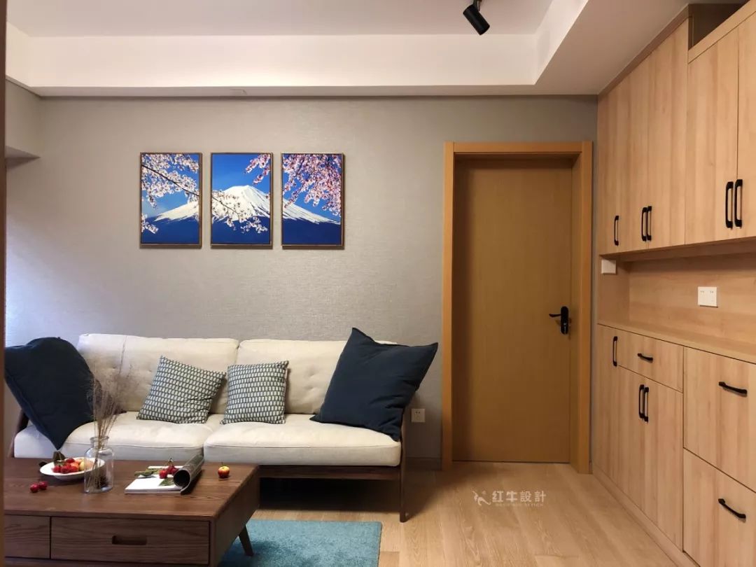 南京时光澔韵70㎡简约日式--享受慵懒舒适的慢生活05客厅设计